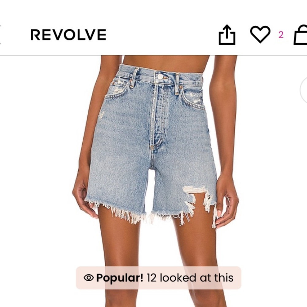 AGOLDE Stella High Rise Baggy Short